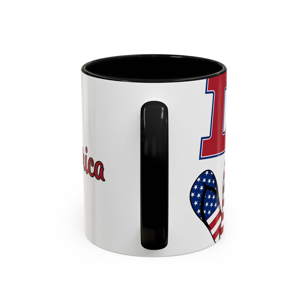 Peace Sign Coffee Mug | Accent Handle 11oz 15oz | coffee mug independence design