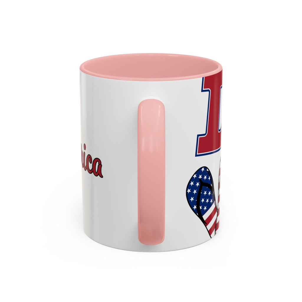 Peace Sign Coffee Mug | Accent Handle 11oz 15oz | coffee mug independence design