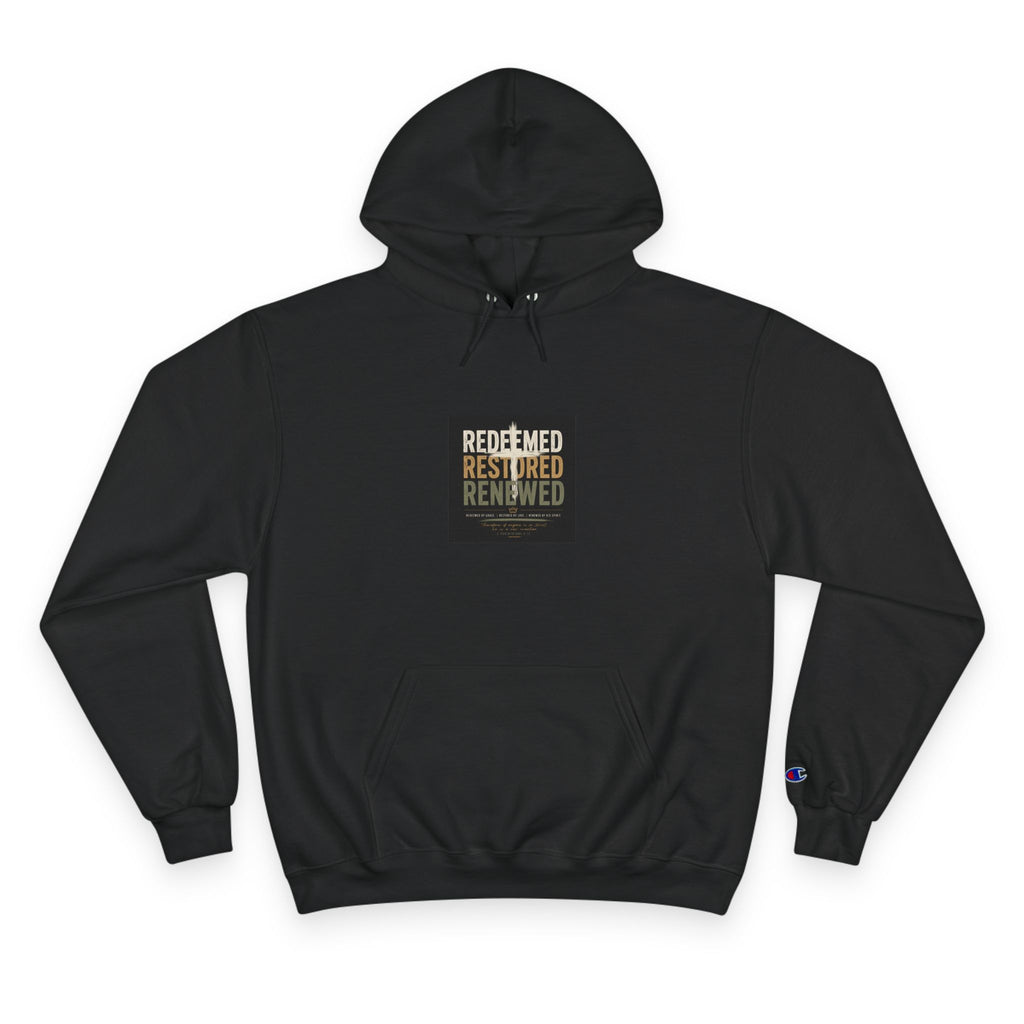 Redeemed Restored Renewed Hoodie | Inspirational Christian Scripture Sweatshirt