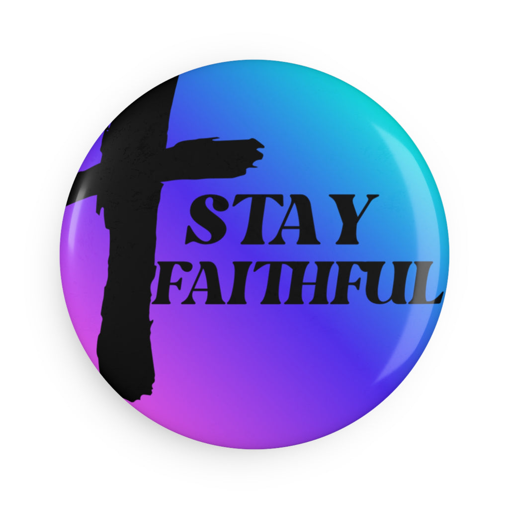 Jesus Saves Round Magnet — Christian Faith Button Magnet