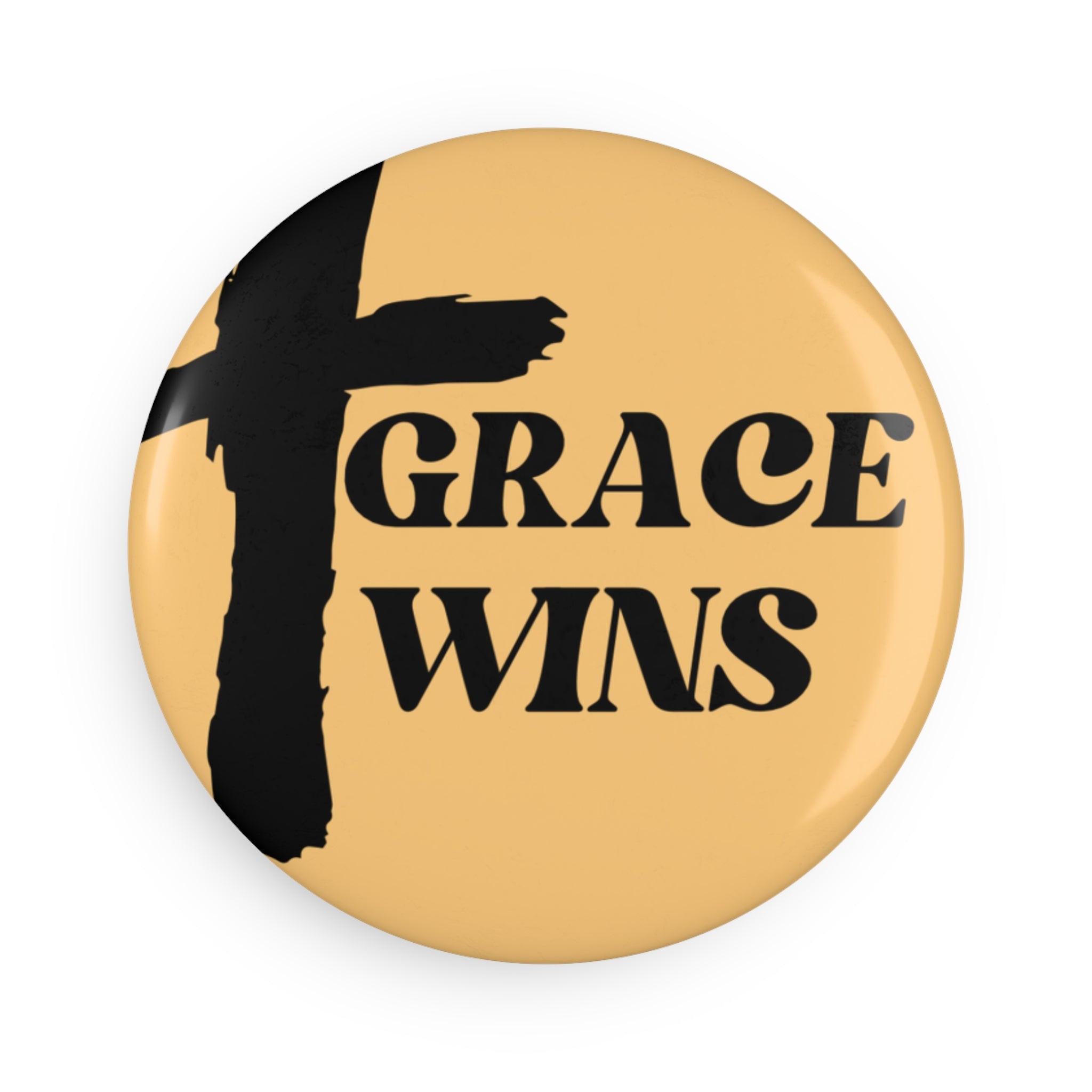 Jesus Saves Round Magnet — Christian Faith Button Magnet