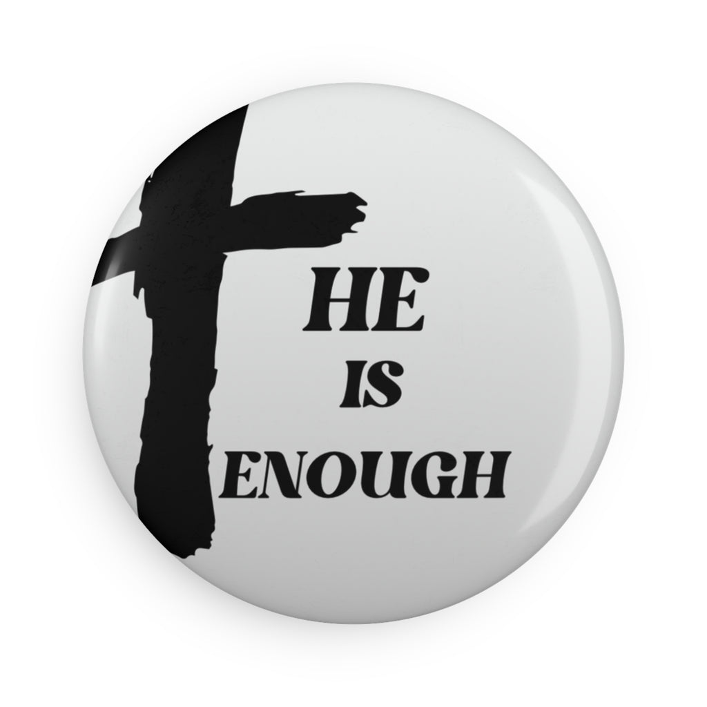 Jesus Saves Round Magnet — Christian Faith Button Magnet