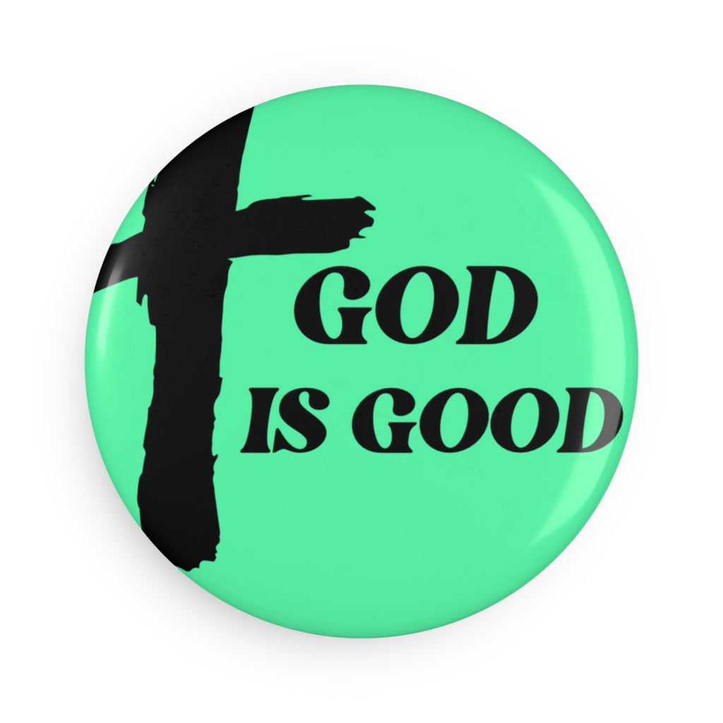 Jesus Saves Round Magnet — Christian Faith Button Magnet