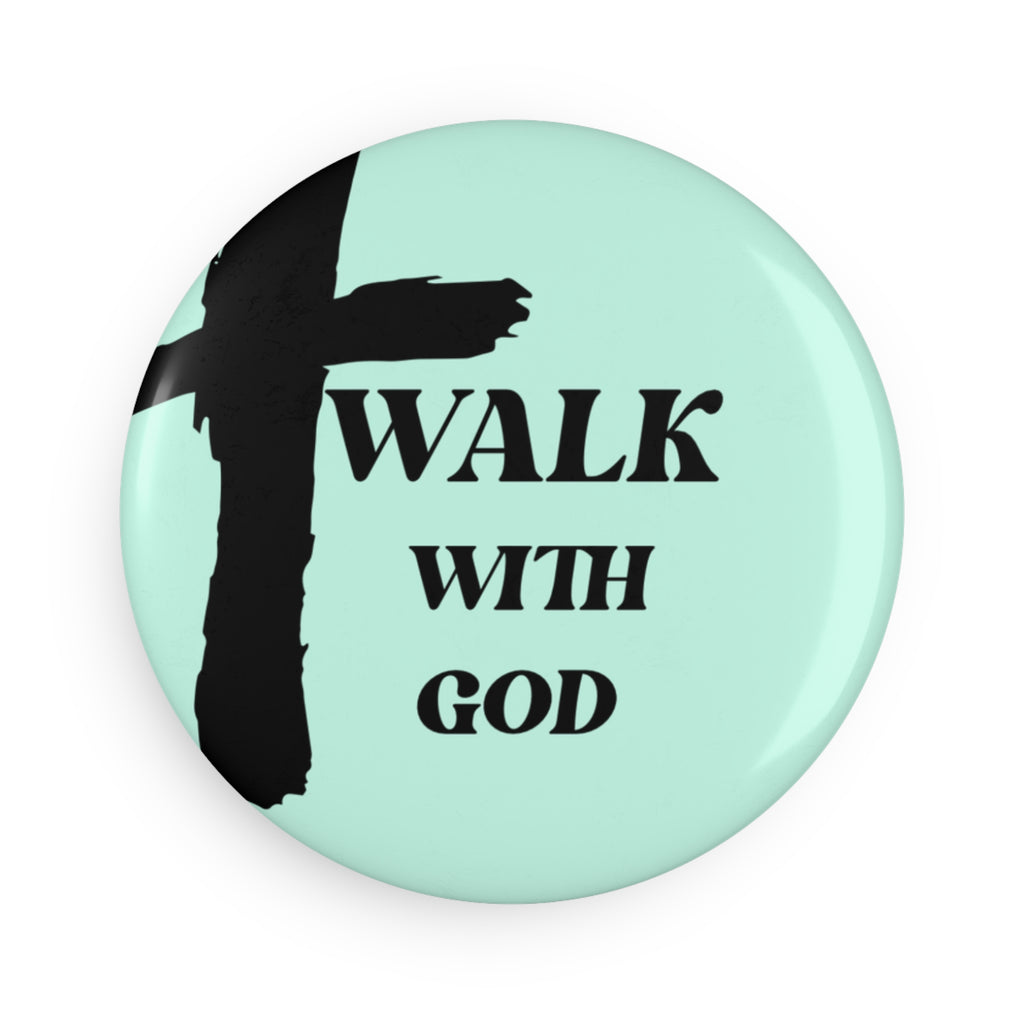 Jesus Saves Round Magnet — Christian Faith Button Magnet