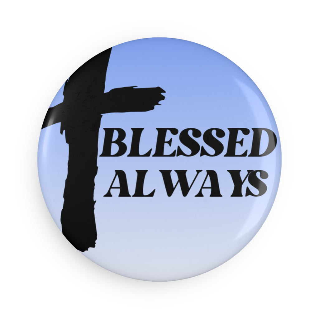 Jesus Saves Round Magnet — Christian Faith Button Magnet