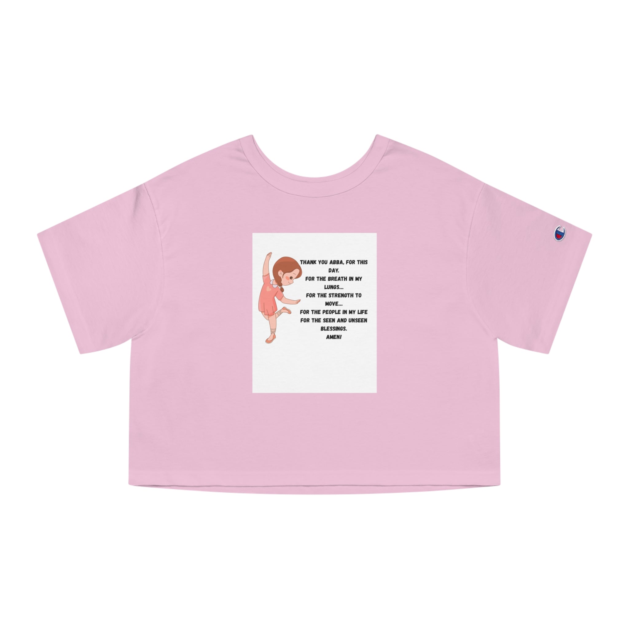 Dancing Ginger Girl with Quote Cropped Tee | Champion Crop Top