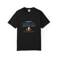 Father's Day Faithful Strong Blessed T-shirt | Christian Cross Dad Tee