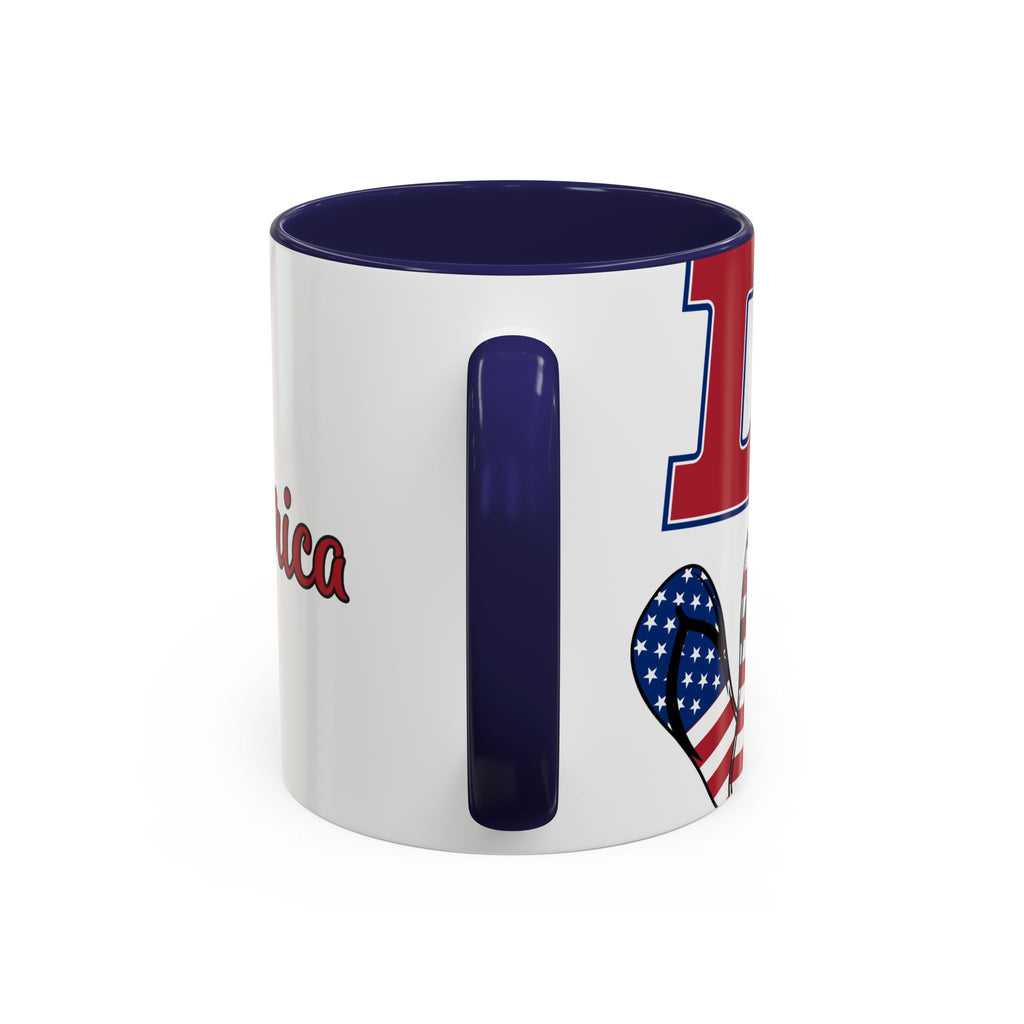 Peace Sign Coffee Mug | Accent Handle 11oz 15oz | coffee mug independence design