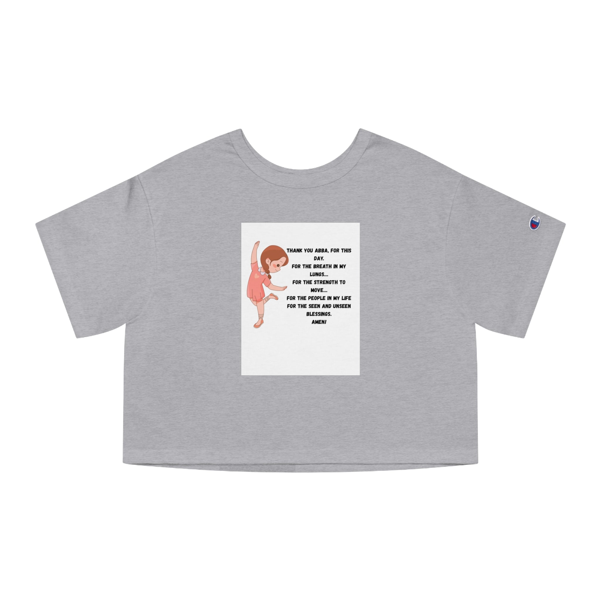 Dancing Ginger Girl with Quote Cropped Tee | Champion Crop Top