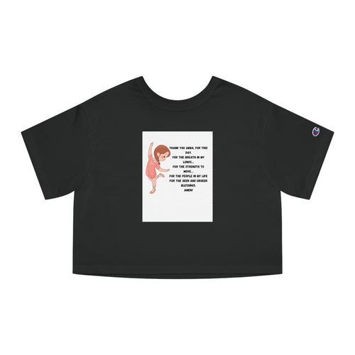 Dancing Ginger Girl with Quote Cropped Tee | Champion Crop Top