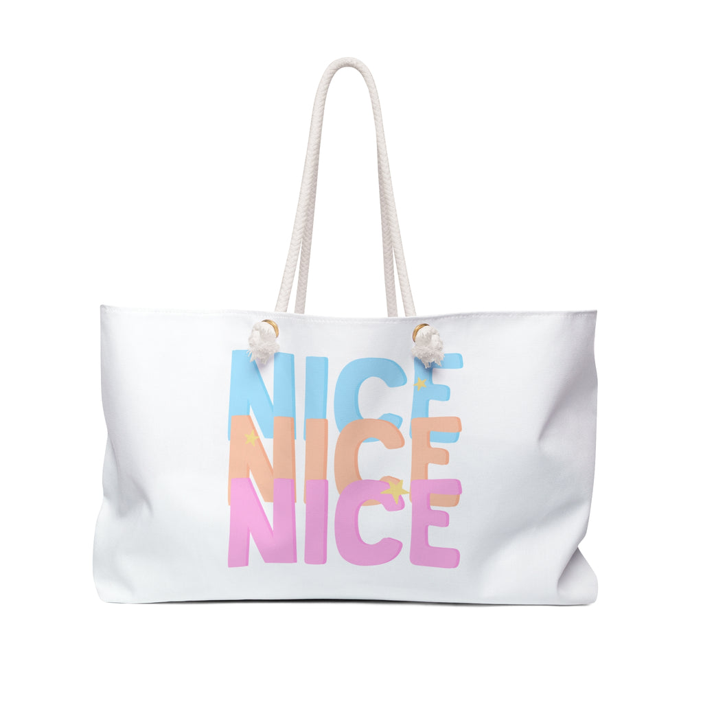 Weekender Bag — "Be Kind to Yourself" Canvas Travel Tote