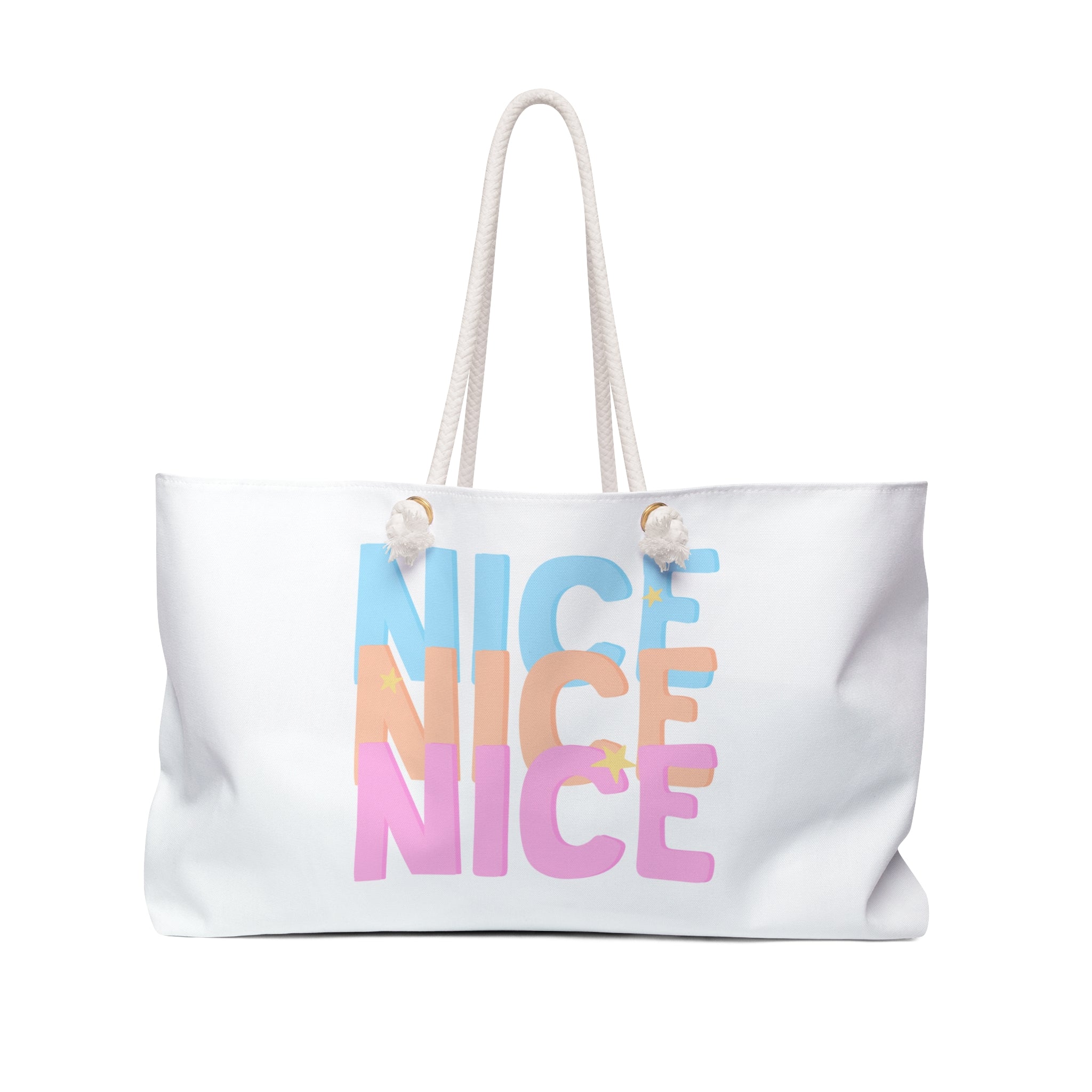 Weekender Bag — "Be Kind to Yourself" Canvas Travel Tote
