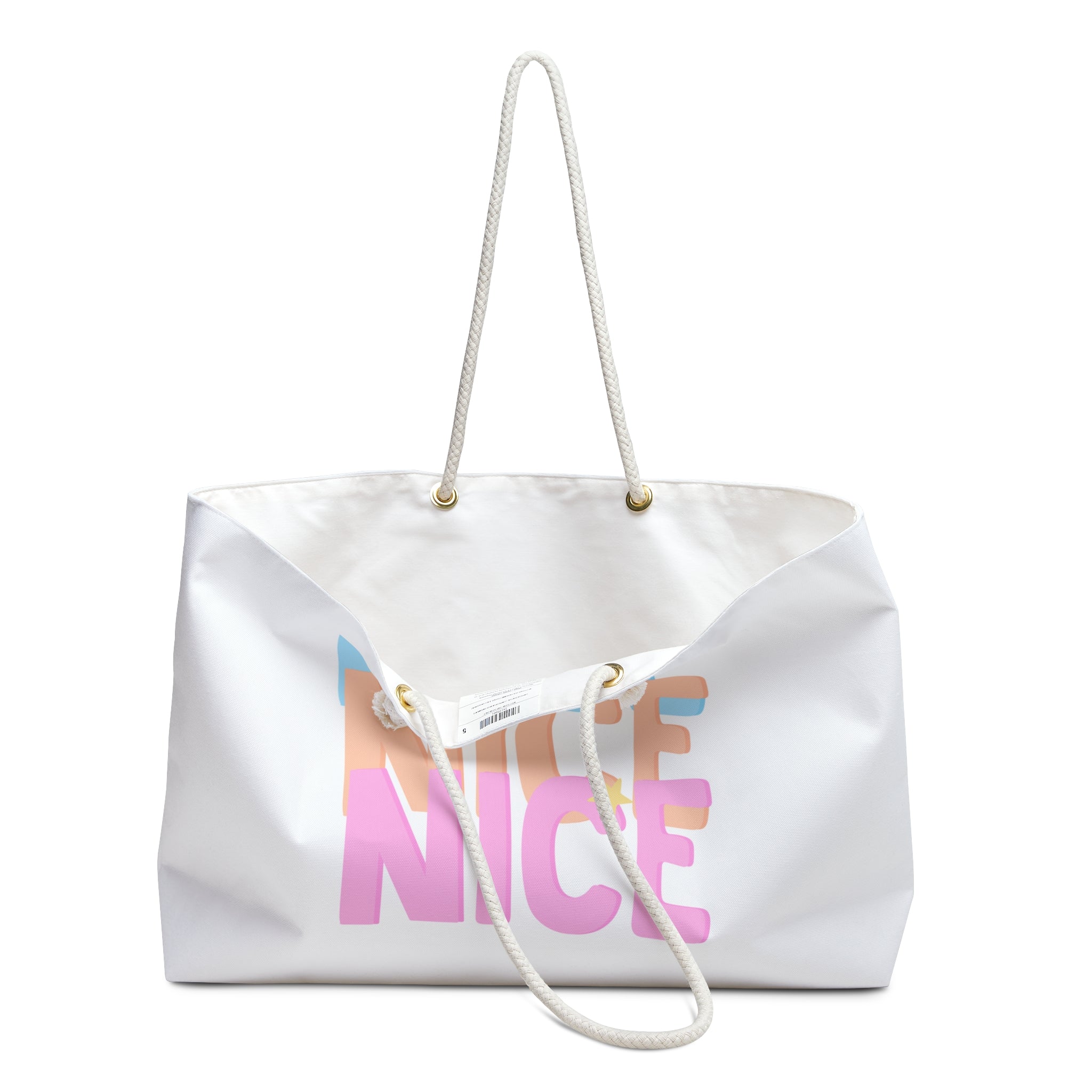 Weekender Bag — "Be Kind to Yourself" Canvas Travel Tote